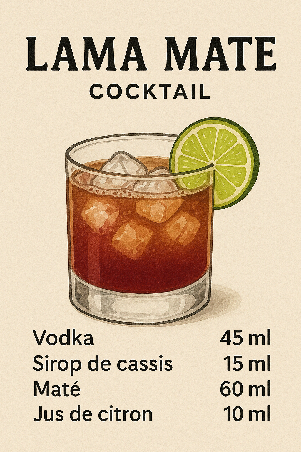 cocktail signature boisson énergisante